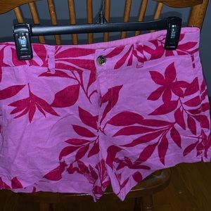 Women's Floral Linen Blend Shorts